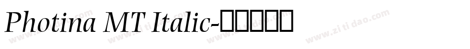 Photina MT Italic字体转换